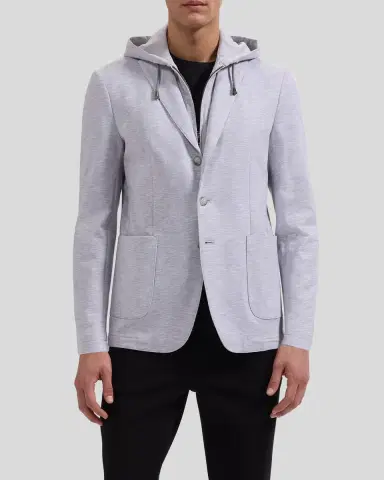 Bugatchi Men's Three-Button Blazer with Hooded Bib | Thumbnail 4 Bugatchi Men's Three-Button Blazer with Hooded Bib | Thumbnail 4