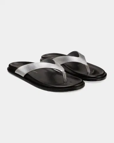 Stuart Weitzman Mary Kate Metallic Leather Thong Sandals | Thumbnail 4 Stuart Weitzman Mary Kate Metallic Leather Thong Sandals | Thumbnail 4