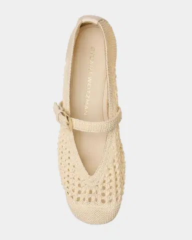 Stuart Weitzman Leora Woven Mary Jane Ballerina Flats | Thumbnail 3