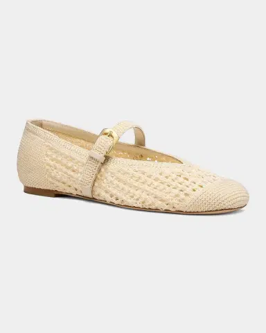 Stuart Weitzman Leora Woven Mary Jane Ballerina Flats | Thumbnail 4