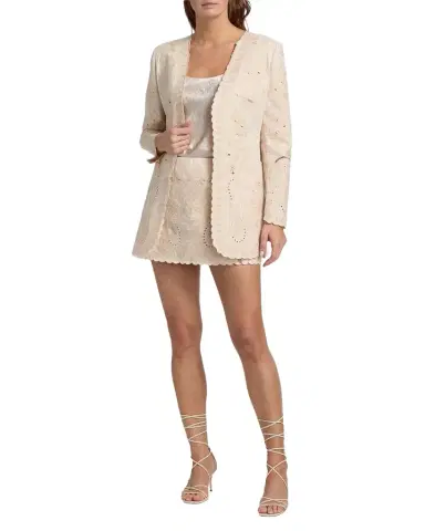 Kobi Halperin Natalie Embroidered Cotton-Linen Mini Skirt | Thumbnail 1