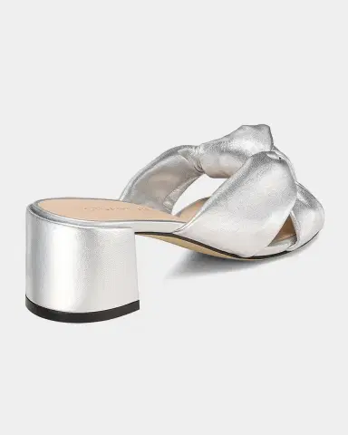 Stuart Weitzman 50mm Soplaya Metallic Leather Mule Sandals | Thumbnail 2 Stuart Weitzman 50mm Soplaya Metallic Leather Mule Sandals | Thumbnail 2