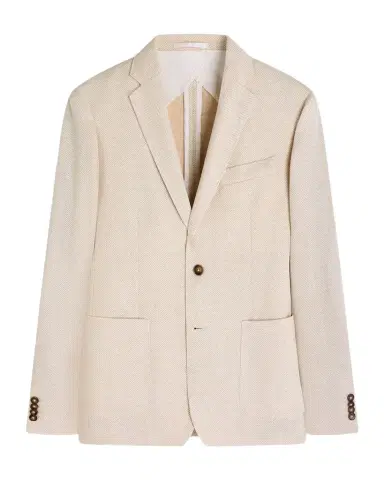 Bugatchi Men's Herringbone Cotton and Linen Two-Button Blazer | Thumbnail 1 Bugatchi Men's Herringbone Cotton and Linen Two-Button Blazer | Thumbnail 1