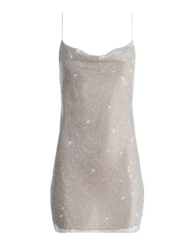 Harmony Crystal Chainmail Slip Dress