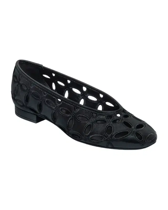 Brie Suede Cutout Ballerina Flats