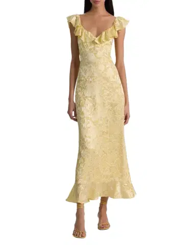ALICE + OLIVIA Gemma Ruffled Floral Maxi Dress | Thumbnail 1 ALICE + OLIVIA Gemma Ruffled Floral Maxi Dress | Thumbnail 1