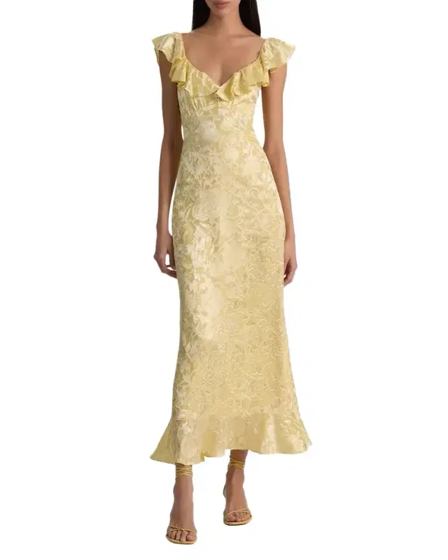 Gemma Ruffled Floral Maxi Dress