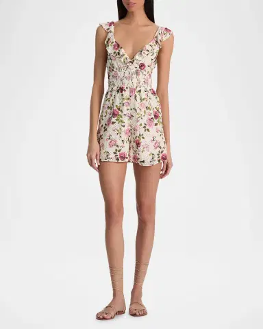 ALICE + OLIVIA Gemma Embroidered Floral Romper | Thumbnail 2 ALICE + OLIVIA Gemma Embroidered Floral Romper | Thumbnail 2