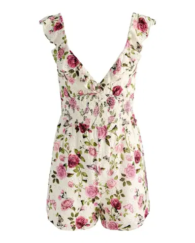 ALICE + OLIVIA Gemma Embroidered Floral Romper | Thumbnail 1 ALICE + OLIVIA Gemma Embroidered Floral Romper | Thumbnail 1