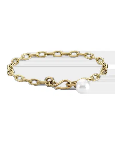 Zoë Chicco 14K Yellow Gold Pearl Medium Chain Bracelet | Thumbnail 2