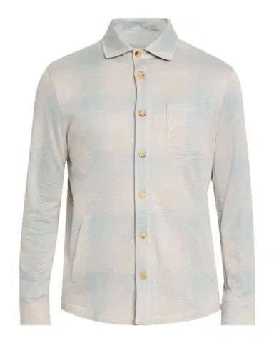 Isaia Men's Cotton-Linen Seersucker Overshirt | Thumbnail 1