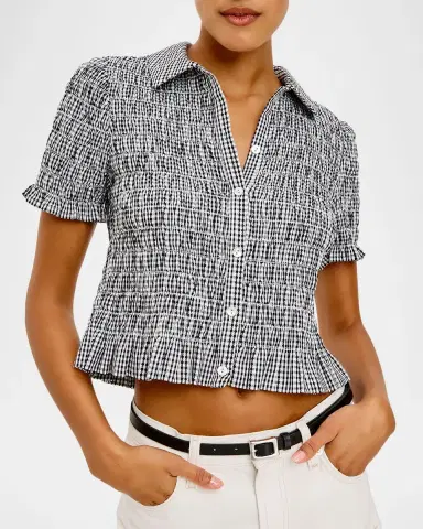 RAILS Alton Smocked Gingham Shirt | Thumbnail 4 RAILS Alton Smocked Gingham Shirt | Thumbnail 4