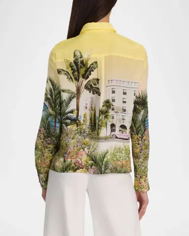ALICE + OLIVIA Pure Paradise Willa Silk Blouse | Thumbnail 3 ALICE + OLIVIA Pure Paradise Willa Silk Blouse | Thumbnail 3