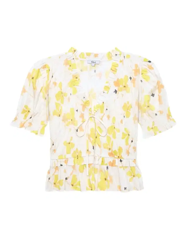 Fontaine Floral Smocked Blouse