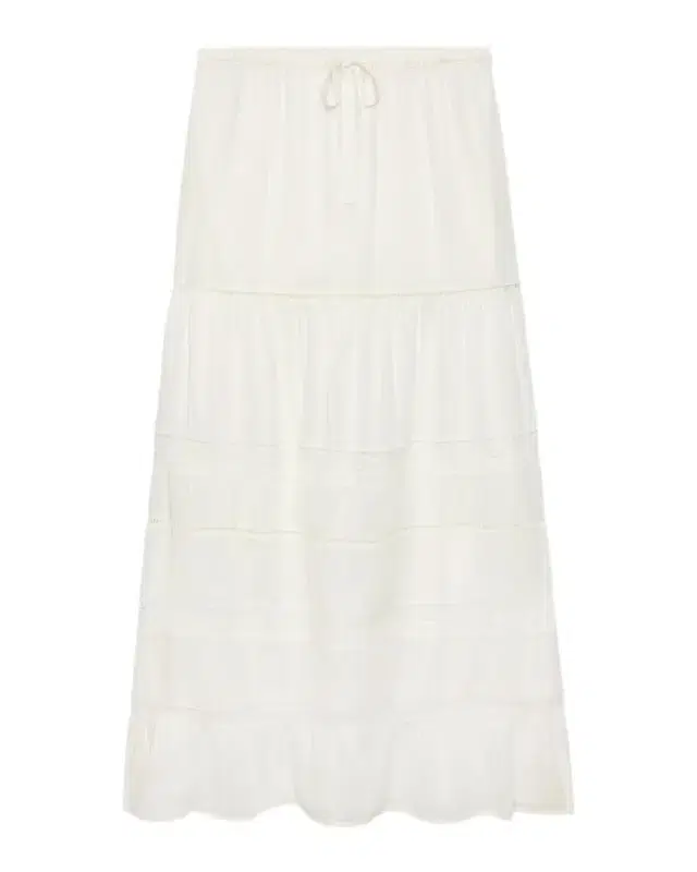 Hettie Lace-Inset Poplin Maxi Skirt