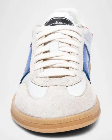 Santoni DBS Oly Mixed Leather Low-Top Sneakers | Thumbnail 4
