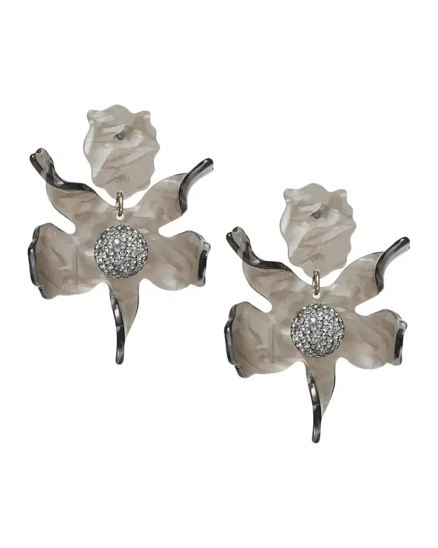 Crystal Lily Earrings, Abalone