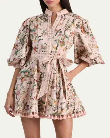 Alice + Olivia Lucy Belted Mini Shirtdress | Thumbnail 4 Alice + Olivia Lucy Belted Mini Shirtdress | Thumbnail 4