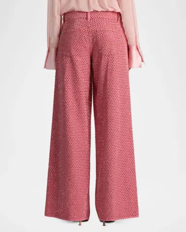 ALICE + OLIVIA Amazing Embellished Wide-Leg Jeans | Thumbnail 3 ALICE + OLIVIA Amazing Embellished Wide-Leg Jeans | Thumbnail 3