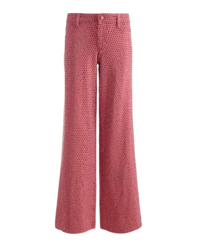 Amazing Embellished Wide-Leg Jeans