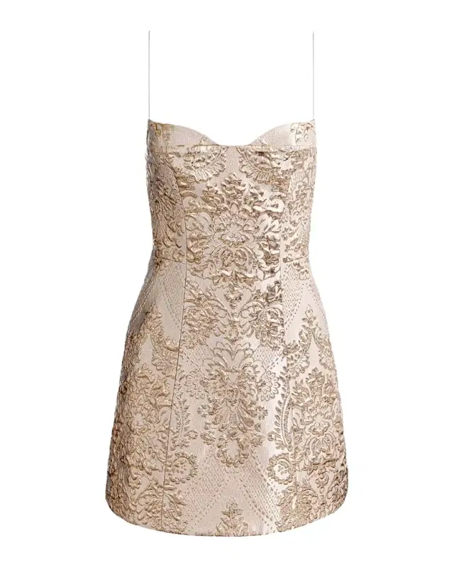 Hallie Peekaboo Metallic Mini Dress