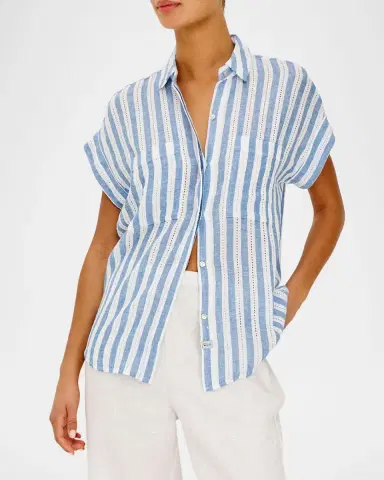 Rails Cito Stripe Short-Sleeve Shirt | Thumbnail 6 Rails Cito Stripe Short-Sleeve Shirt | Thumbnail 6