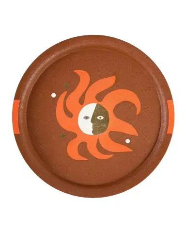 Jonathan Adler Playa Leather Circle Tray | Thumbnail 1 Jonathan Adler Playa Leather Circle Tray | Thumbnail 1