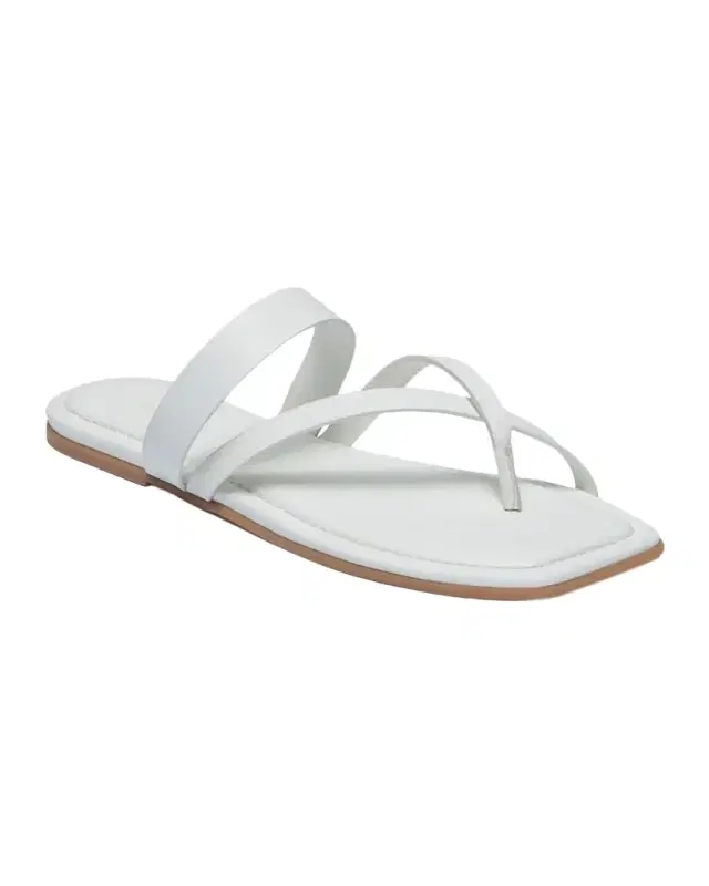 Bernardo Ocana Leather Cross-Strap Thong Sandals