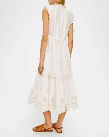 Rails Aubrie Ruffled Eyelet Midi Dress | Thumbnail 3 Rails Aubrie Ruffled Eyelet Midi Dress | Thumbnail 3