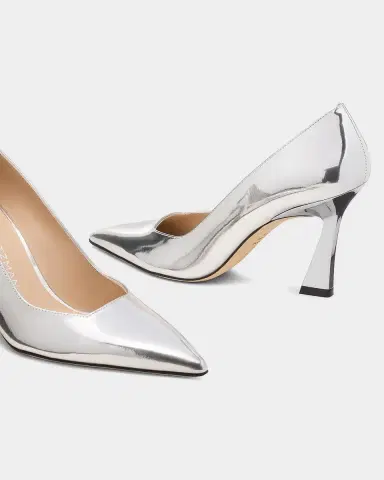 Stuart Weitzman 85mm Vinnie Metallic Leather Pumps | Thumbnail 3 Stuart Weitzman 85mm Vinnie Metallic Leather Pumps | Thumbnail 3