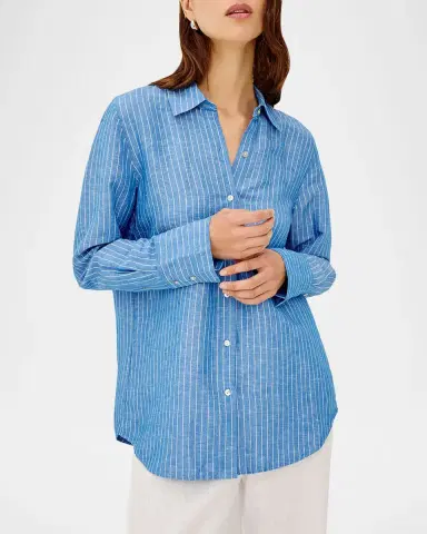 Rails Knox Pinstripe Linen Shirt | Thumbnail 4 Rails Knox Pinstripe Linen Shirt | Thumbnail 4