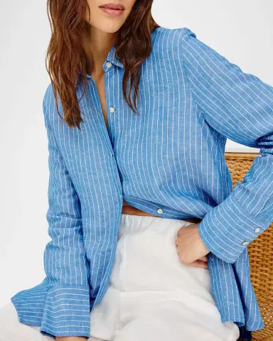 Rails Knox Pinstripe Linen Shirt | Thumbnail 6 Rails Knox Pinstripe Linen Shirt | Thumbnail 6