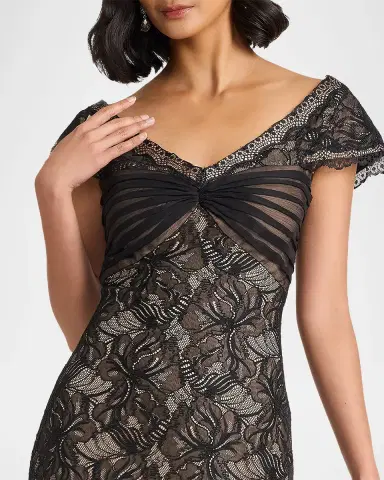 Tadashi Shoji Floral Lace Mermaid Gown | Thumbnail 4 Tadashi Shoji Floral Lace Mermaid Gown | Thumbnail 4