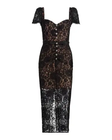 Self-Portrait Sweetheart Lace Midi Dress | Thumbnail 1 Self-Portrait Sweetheart Lace Midi Dress | Thumbnail 1