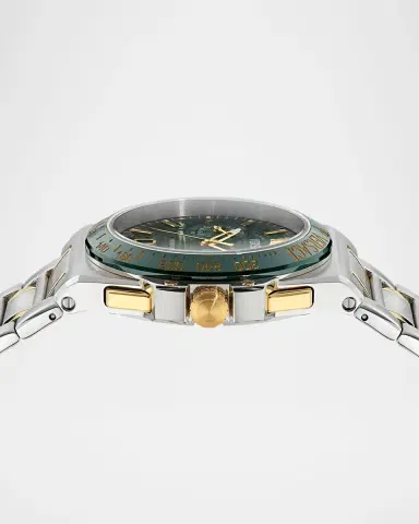 Versace Collection Men's Greca Reaction 43mm Two-Tone Bracelet Watch | Thumbnail 2