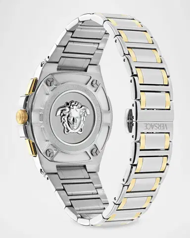 Versace Collection Men's Greca Reaction 43mm Two-Tone Bracelet Watch | Thumbnail 3