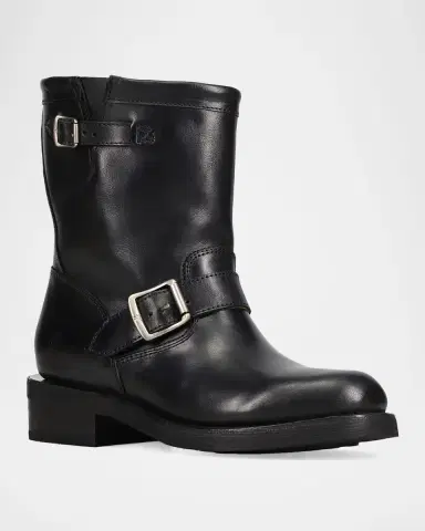 Frye Viv Short Leather Engineer Moto Boots | Thumbnail 2