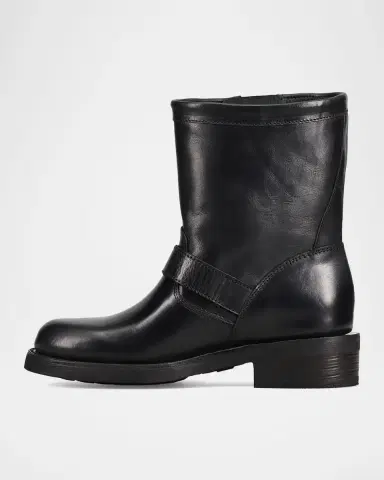 Frye Viv Short Leather Engineer Moto Boots | Thumbnail 3