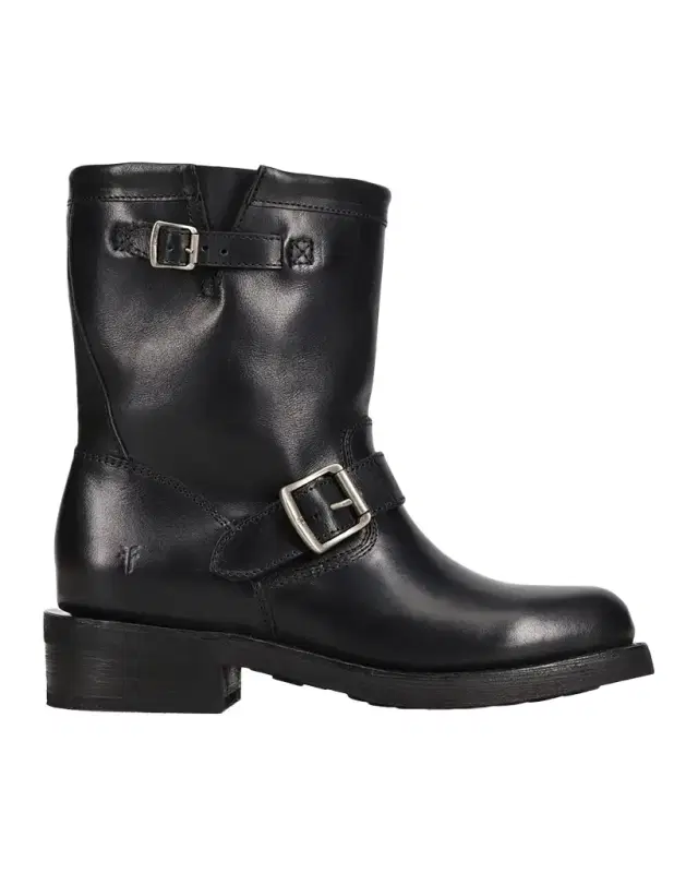 Frye Viv Short Leather Engineer Moto Boots