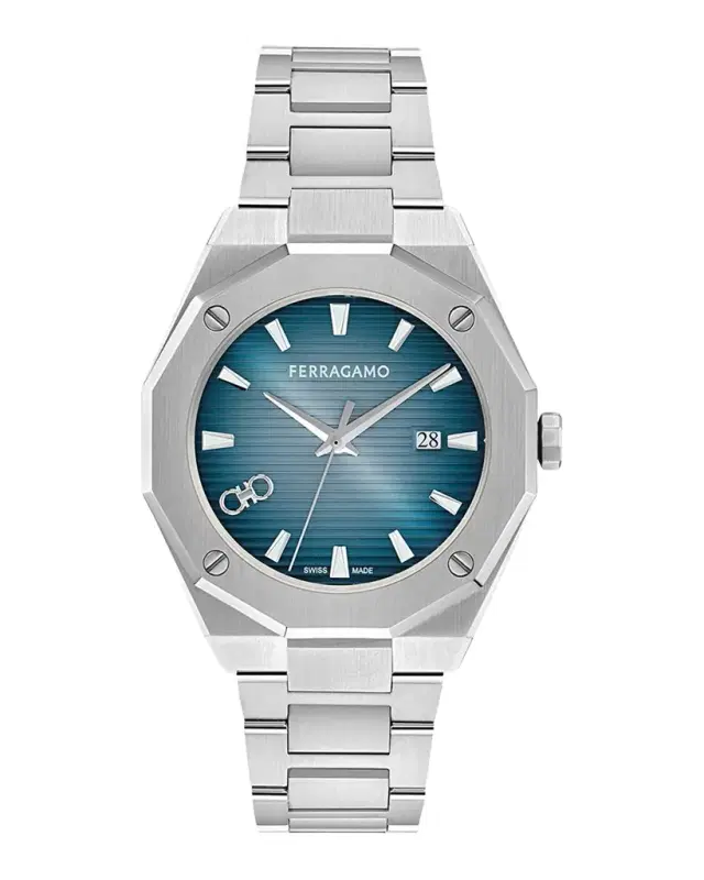 Ferragamo Men 's  Edge Stainless Steel Bracelet Watch