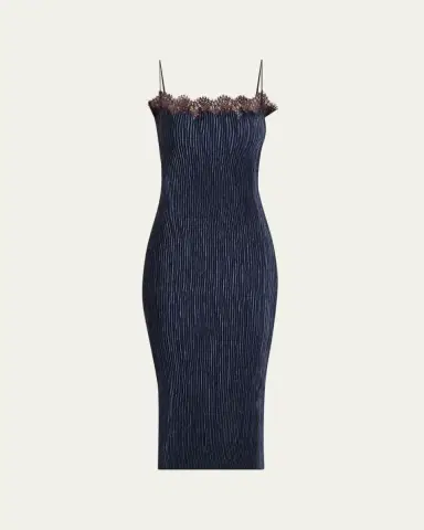 FFORME Lumi Pleated Satin Midi Dress | Thumbnail 5 FFORME Lumi Pleated Satin Midi Dress | Thumbnail 5