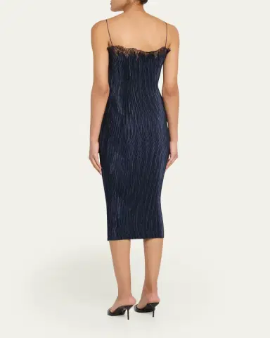 FFORME Lumi Pleated Satin Midi Dress | Thumbnail 7 FFORME Lumi Pleated Satin Midi Dress | Thumbnail 7