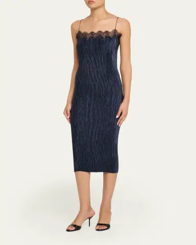 FFORME Lumi Pleated Satin Midi Dress | Thumbnail 8 FFORME Lumi Pleated Satin Midi Dress | Thumbnail 8