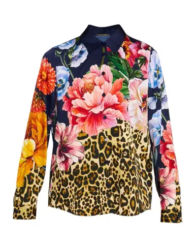 Elie Tahari The Madeline Sahara Desert Print Silk-Blend Blouse | Thumbnail 1 Elie Tahari The Madeline Sahara Desert Print Silk-Blend Blouse | Thumbnail 1