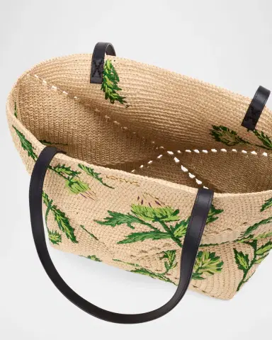 Loewe x Paula's Ibiza Puzzle Embroidered Raffia Tote Bag | Thumbnail 4