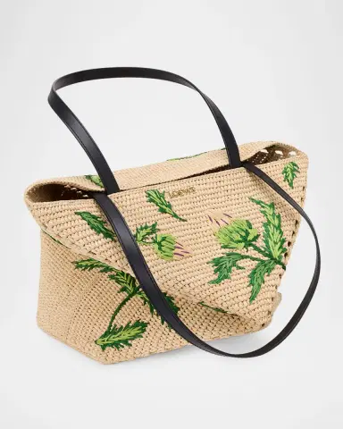 Loewe x Paula's Ibiza Puzzle Embroidered Raffia Tote Bag | Thumbnail 6