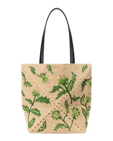 Loewe x Paula's Ibiza Puzzle Embroidered Raffia Tote Bag | Thumbnail 1