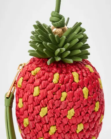 Loewe x Paula's Ibiza Strawberry Raffia Coin Purse | Thumbnail 3 Loewe x Paula's Ibiza Strawberry Raffia Coin Purse | Thumbnail 3