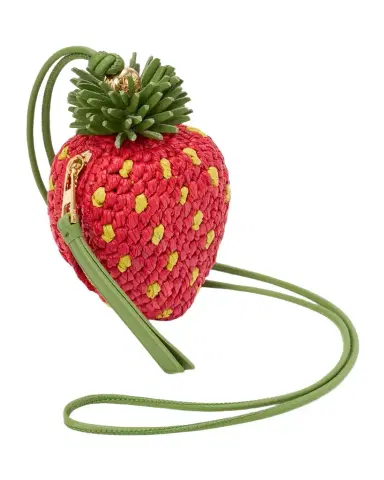 Loewe x Paula's Ibiza Strawberry Raffia Coin Purse | Thumbnail 1 Loewe x Paula's Ibiza Strawberry Raffia Coin Purse | Thumbnail 1