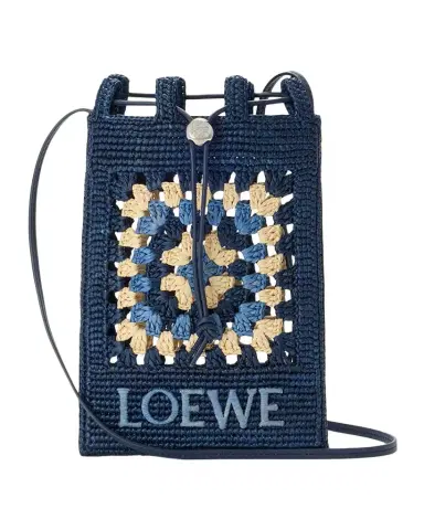 Loewe x Paula's Ibiza Crochet Raffia Pocket Crossbody Bag | Thumbnail 1 Loewe x Paula's Ibiza Crochet Raffia Pocket Crossbody Bag | Thumbnail 1